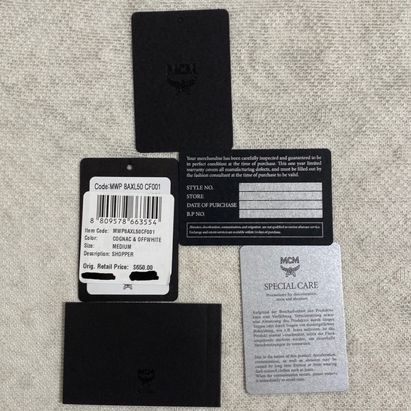 *SOLD*MCM Visetos Zip Top Cognac Brown Coated Canvas Tote - Picture 17 of 17